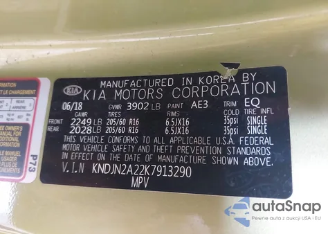2019 Kia Soul from USA, damaged, VIN KNDJN2A22K7913290